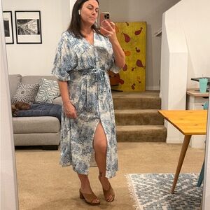 H&M Blue and White Maxi Dress